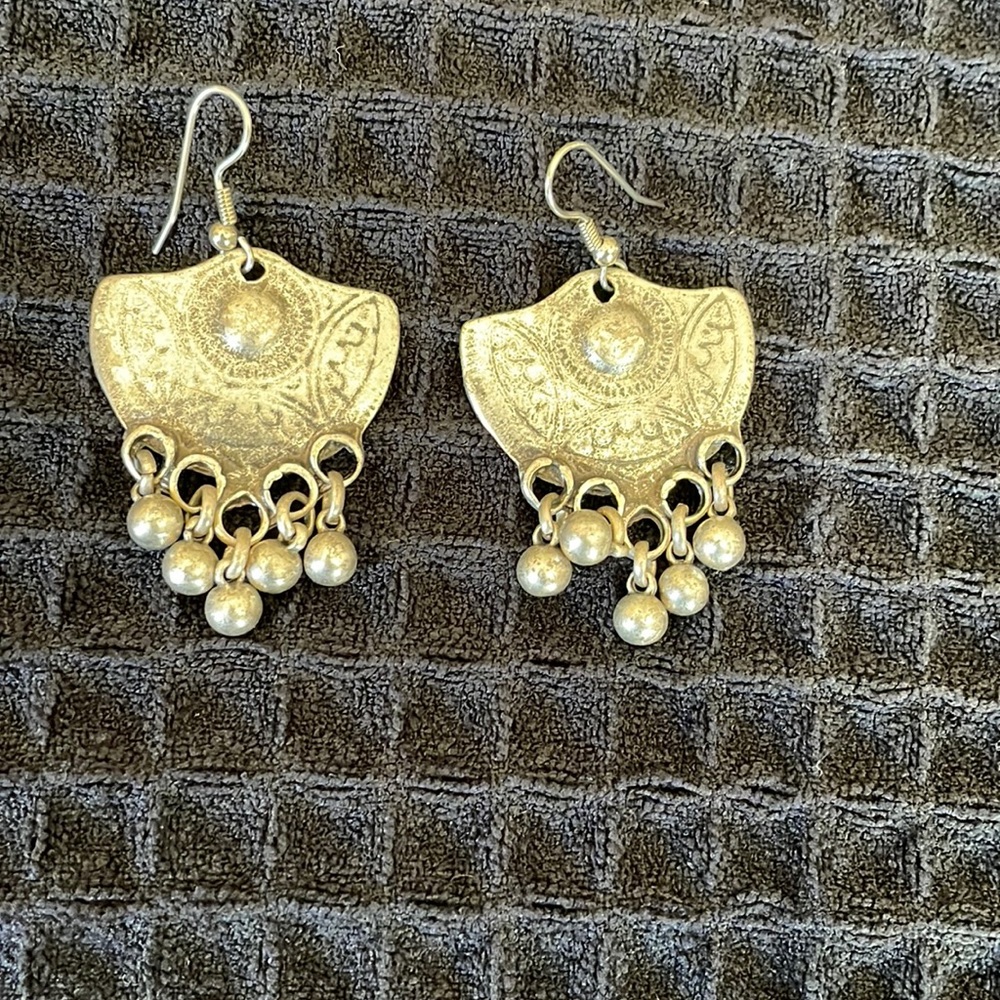 Artisan Pewter earrings, 1 1/2”